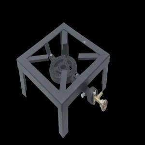 Black Gas Cooker Portable Angle Iron Single Burner Stove