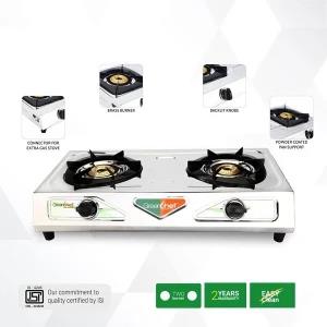 Greenchef Economy Gas LPG 2 Burner Stainless Steel