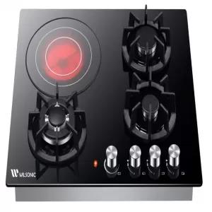 Wilsonic 3 Gas Burners + 1 Infared Cooker -Hob4004E