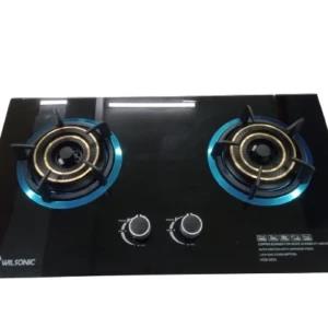 Wilsonic HOB6002 Glasstop 2 Burner Gas Cooker Hob