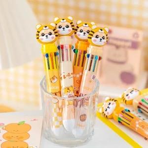Generic 10in1 Color Ballpoint Pen Ret retractable Press Type