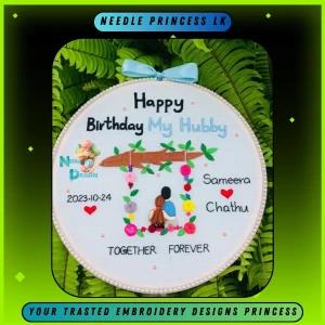 Generic Embroidered Hoops & Portraits Customized Gift - 10 Inch