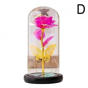 Pink Red Led Eternal Rose Light Valentines Day Gift For Girl