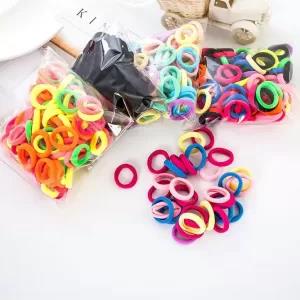 100PCS Colorful Small Ring Elastic Hair Bands