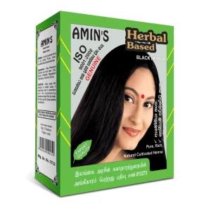 Amins Herbal Black Henna Hair Dye Color Powder 5Pcs