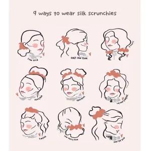 Generic 3 Pieces Silk Hair Scrunchie Hair Ties Band