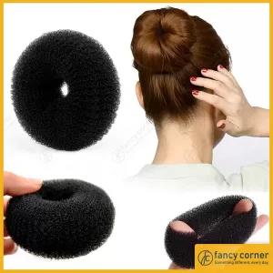 Int:L Black Sponge Bun Hair Maker Making Tool Donut Hair Bum