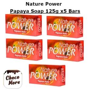 Others Nature Power Papaya Aura Soap 125g x 5Pcs