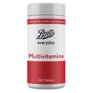 Boots everyday Multivitamins 240 Tablets 8 MONTHS SUPPLY