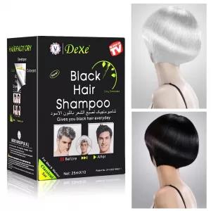 Dexe Black Hair Shampoo 25mlx2Pcs Hair Color Shampoo