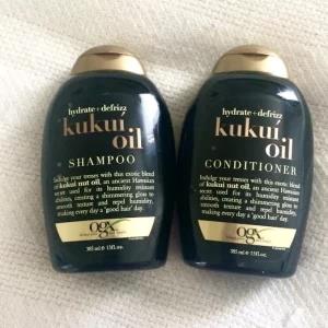 OGX Hydrate & Defrizz + Kuku Shampoo & Conditioner