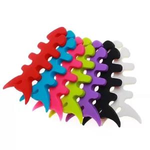 Purple Earphone Winder Cable Holder Reel Winder Fish Fish Bo