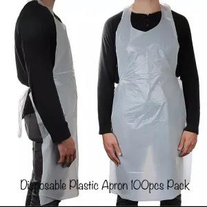 Disposable Plastic Aprons - (Polythene Aprons)100pcs Pack