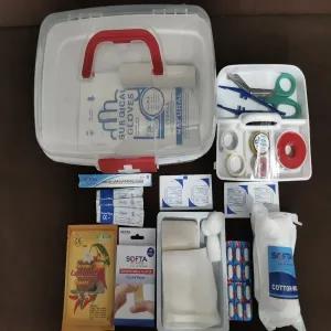 First Aid Box (Portable) full kit with Medicine)