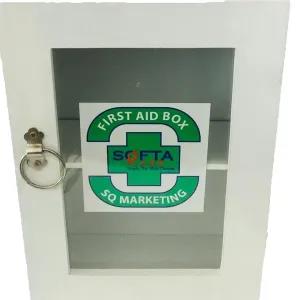 Generic First Aid Box Wood Wall Hanger with Glass