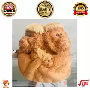 Generic Monkey Family High Quality Natural Handcraft