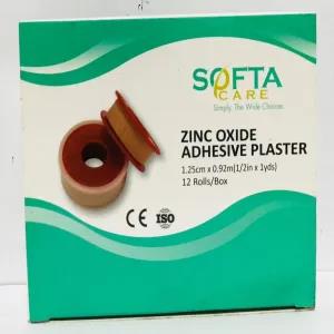 Zinc Oxide Adhesive Plaster 1.25 x 0.92m(1/2in x 1yds) 12 pcs