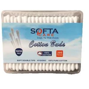 Cotton Ear Bud, Rectangular Plastic Container, 200S