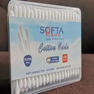 Generic Cotton Ear Bud Rectangular Plastic Container 200S
