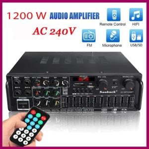 HiFi Power Home Amplifier Bluetooth Karaoke FM USB 1200W