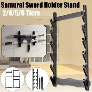 2 Tier Sword Holder Wall Mount Samurai Sword Rac Sword Katan