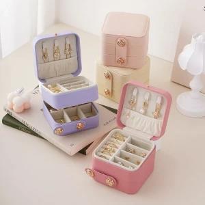 Generic Double Layer PU Leather Jewelry Storage Box