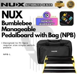Black NuX NPB-L Bumblebee Guitar Pedal Board with Bag (Large