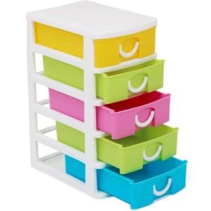 Mini plastic drawer 5 layer