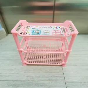 Pink 3 plastic shelving plastic hamper plastic shelf plastic