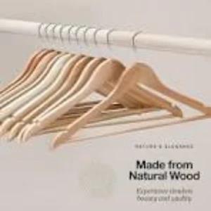 Wooden Clothes Hangers-10 pcs