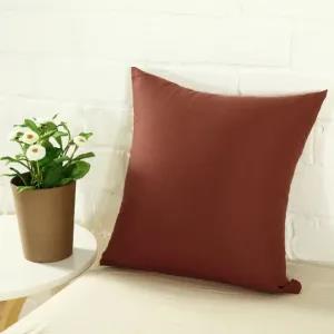 Dark Brown Solid Color Pillow Case 45x45cm