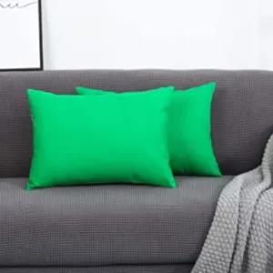 Generic Cushion Cover Pillow Case Green 18x27 inch (1 Pair)