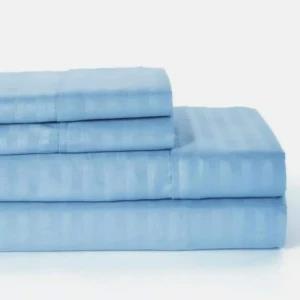 Generic Striped Bedsheet Super King Egyptian Cotton