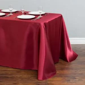 Valentina Satin Table Cloth Burgundy Table Cover