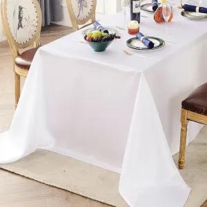White Rectangle Table Cloth White Satin Tablecloth for Hotel
