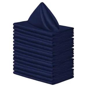 Black 10pcs Square Valentina Satin Table Napkins Soft Handke