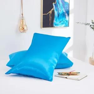 Generic Silk Pillow Case Blue