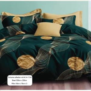 Mia Bedsheets / Bedsheet With 2 Pillow Covers (90 x 100)