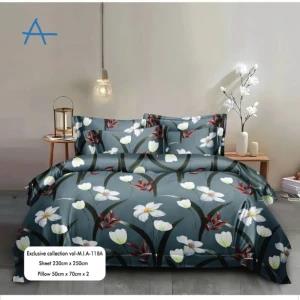 Mia Bedsheets / Bedsheet With 2 Pillow Covers (90 x 100)