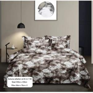 Mia Bedsheets / Bedsheet With 2 Pillow Covers (90 x 100)