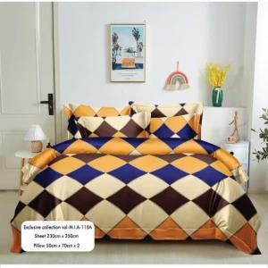 Mia Bedsheets / Bedsheet With 2 Pillow Covers (90 x 100)