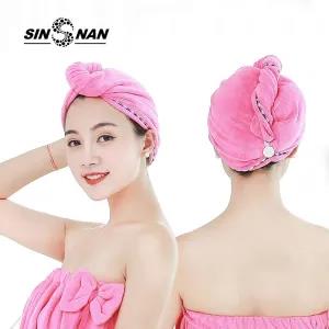 Super Absorbent Hair Drying Towel Turban Bathing Cap Bathrob