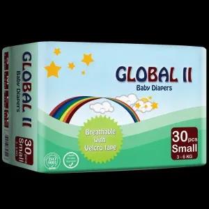 S Size (4-8kg),90 Global II Baby Diapers