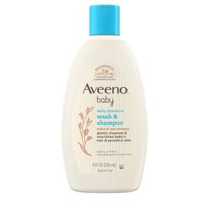Aveeno Baby Daily Moisture Wash & Shampoo 236ml