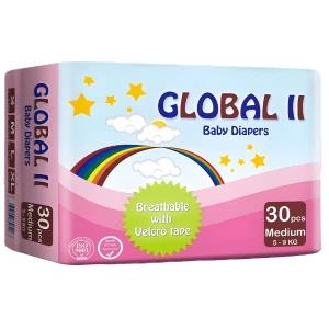Global II Baby Diapers Medium 30Pcs