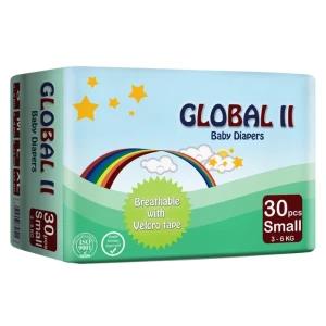 Global II Baby Diapers Small 30Pcs