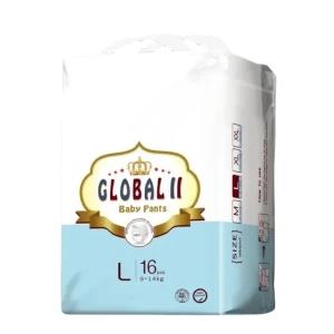 Global ll Baby Diaper Pants Large (9-14kg) 16pcs