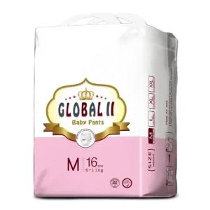 Global ll Baby Diaper Pants Medium (6-11kg) 16Pcs