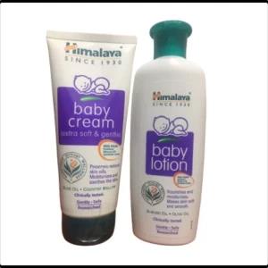 Himalaya Baby Lotion + Cream 200ml (Pack of 2) Newborns