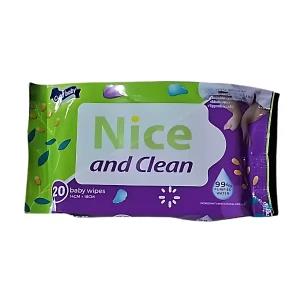 Nice and Clean Baby Wipes Mini Pack 20wipes